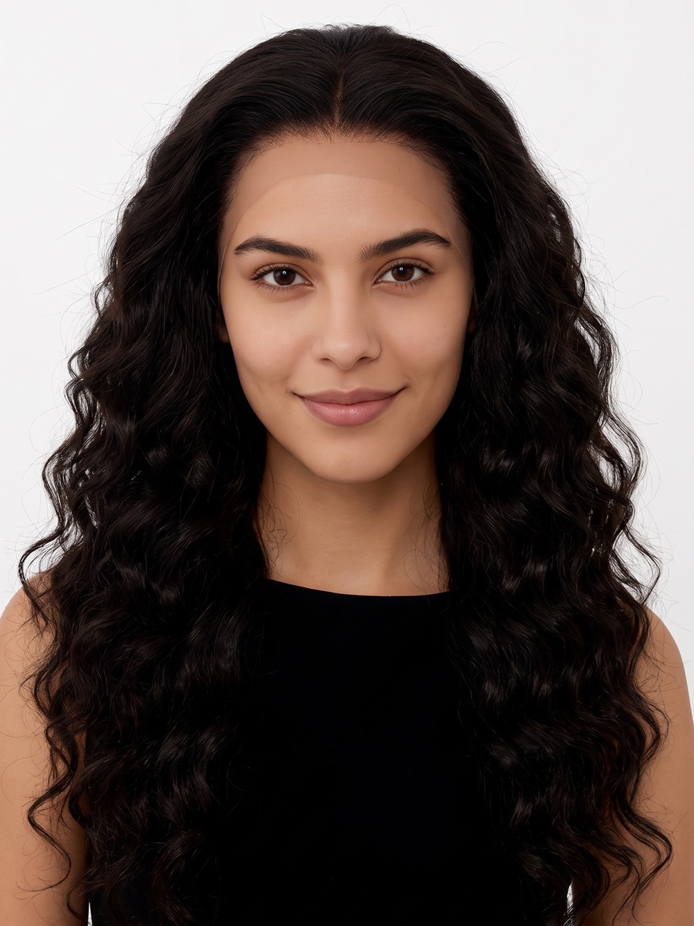 Deep Wave Black Wig for Women - Unbranded